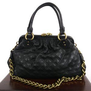 Marc Jacobs Stam Black Leather Purse Satchel